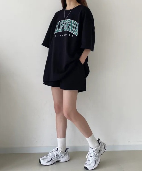 NEW GENTLEMAN(ニュージェントルマン)の「【2点SET】CALIFORNIA セットアップ T&ショーツ(Tシャツ/カットソー・メンズ・ライトグレー/ブラック/グレー・M/L/XL)」の13枚目の写真