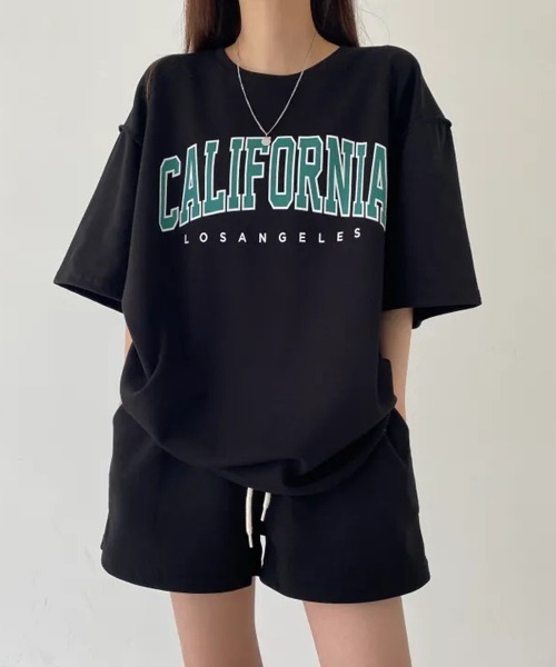 NEW GENTLEMAN(ニュージェントルマン)の「【2点SET】CALIFORNIA セットアップ T&ショーツ(Tシャツ/カットソー・メンズ・ライトグレー/ブラック/グレー・M/L/XL)」の12枚目の写真