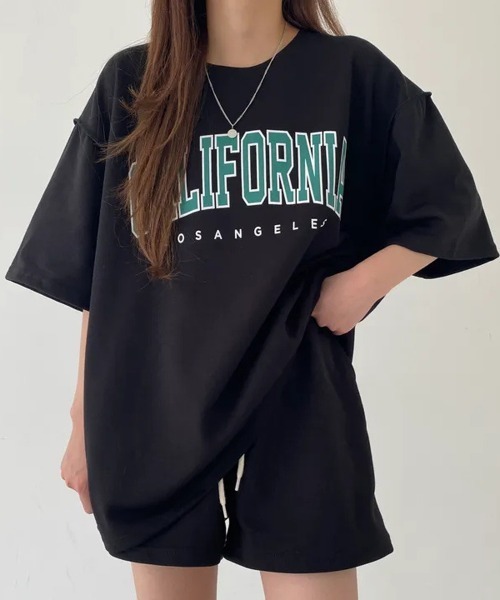 NEW GENTLEMAN(ニュージェントルマン)の「【2点SET】CALIFORNIA セットアップ T&ショーツ(Tシャツ/カットソー・メンズ・ライトグレー/ブラック/グレー・M/L/XL)」の9枚目の写真