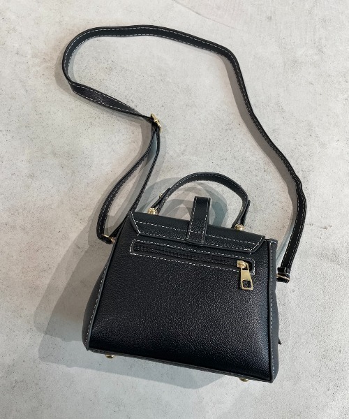 AIC.(エーアイシー)の「ジップデザインスクエアミニバッグ(ショルダーバッグ・レディース・ブラック・FREE)」の10枚目の写真