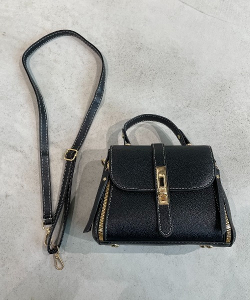 AIC.(エーアイシー)の「ジップデザインスクエアミニバッグ(ショルダーバッグ・レディース・ブラック・FREE)」の11枚目の写真