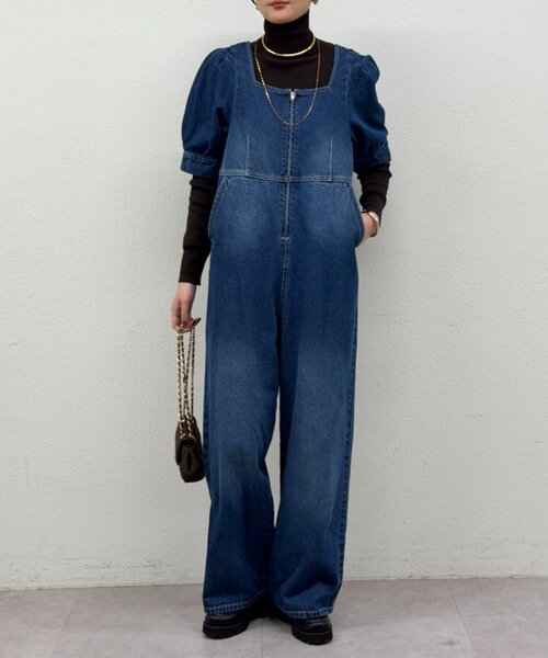 LOUNGEDRESS(ラウンジドレス)の「デニムパフオールインワン(つなぎ/オールインワン・レディース・ブルー・SMALL/MEDIUM)」の9枚目の写真