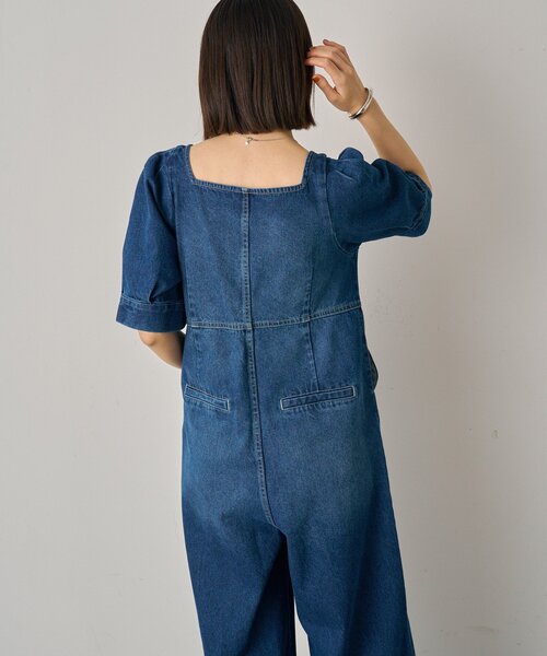 デニムパフオールインワン（ワンピース）｜LOUNGEDRESS
