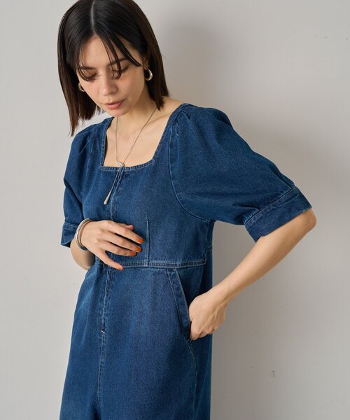 LOUNGEDRESS(ラウンジドレス)の「デニムパフオールインワン(つなぎ/オールインワン・レディース・ブルー・SMALL/MEDIUM)」の2枚目の写真