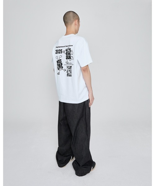 YESEYESEE（イエスアイシー）の「A Logo Tee（Tシャツ/カットソー・メンズ・スカイブルー/ブラック/ホワイト・S/M/L/XL）」の11枚目の写真