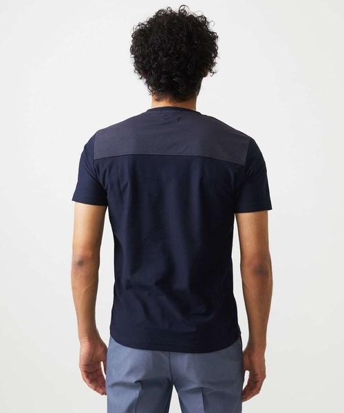 MICHEL KLEIN HOMME (ミッシェルクランオム)の「リネン混Vネックカットソー(Tシャツ/カットソー・メンズ・ライトブルー/ネイビー・MEDIUM/LARGE/X-LARGE)」の7枚目の写真