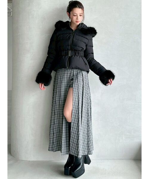 RESEXXY（リゼクシー）の「ワイドプリーツレイヤードフレアスカート（スカート・レディース・グレー/ブラック/レッド・FREE）」の22枚目の写真