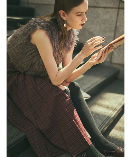 RESEXXY（リゼクシー）の「ワイドプリーツレイヤードフレアスカート（スカート・レディース・グレー/ブラック/レッド・FREE）」の16枚目の写真