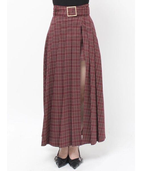 RESEXXY（リゼクシー）の「ワイドプリーツレイヤードフレアスカート（スカート・レディース・グレー/ブラック/レッド・FREE）」の15枚目の写真