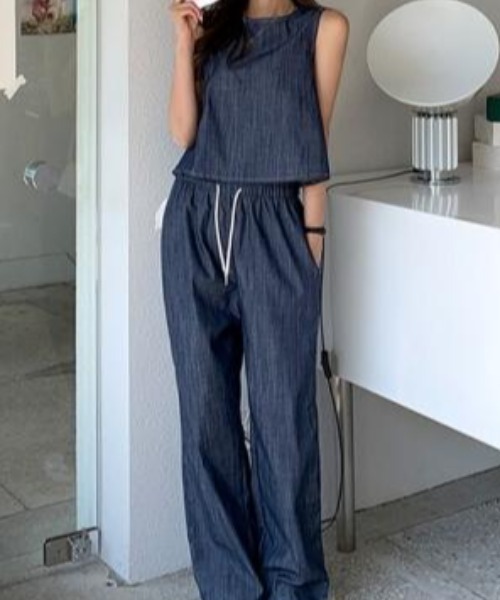 Aelina（エリナ）の「デニムセットアップ（セットアップ・レディース・ブルー・F）」の12枚目の写真