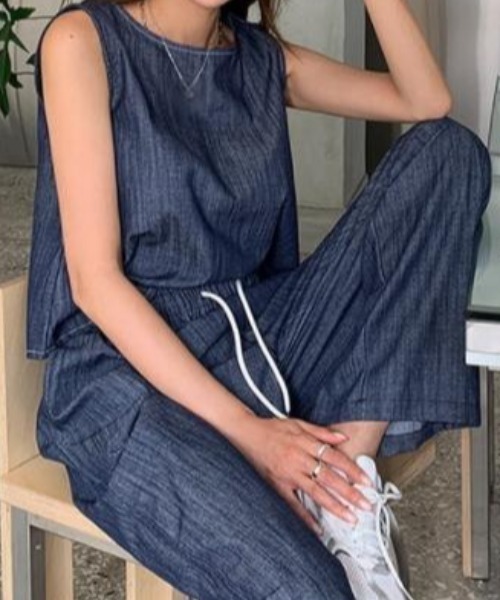 Aelina（エリナ）の「デニムセットアップ（セットアップ・レディース・ブルー・F）」の22枚目の写真