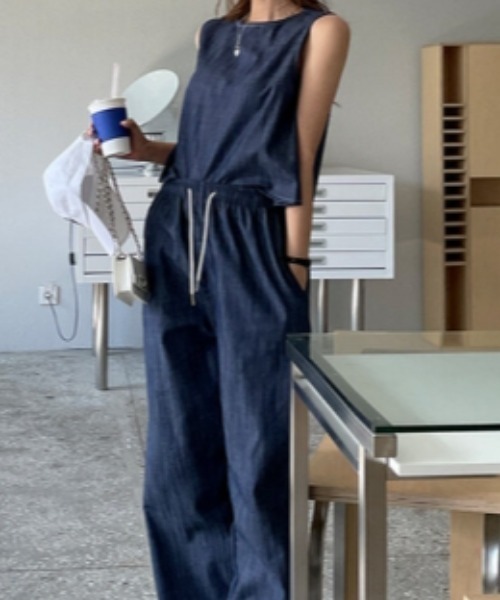 Aelina（エリナ）の「デニムセットアップ（セットアップ・レディース・ブルー・F）」の13枚目の写真