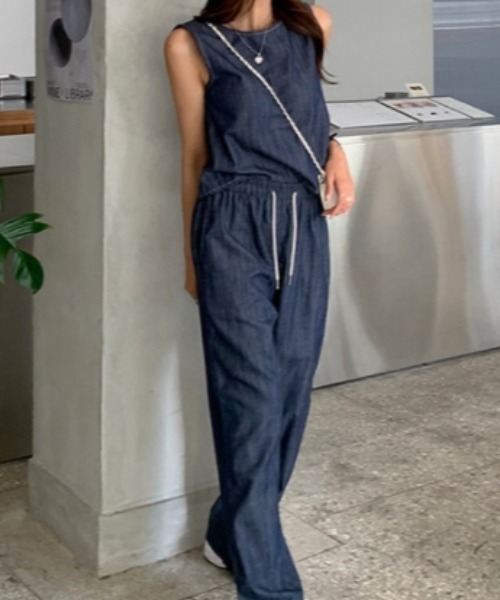 Aelina（エリナ）の「デニムセットアップ（セットアップ・レディース・ブルー・F）」の14枚目の写真