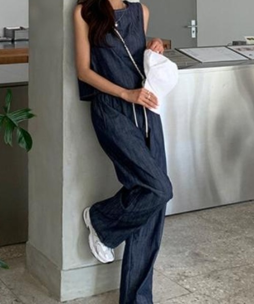 Aelina（エリナ）の「デニムセットアップ（セットアップ・レディース・ブルー・F）」の17枚目の写真