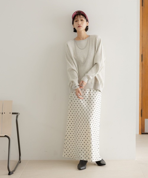 LOWRYS FARM（ローリーズファーム）の「スウェットライクニット　581146（ニット/セーター・レディース・レッド/チャコールグレー/グレー/イエロー・FREE）」の21枚目の写真