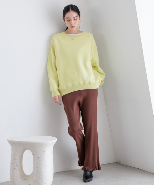 LOWRYS FARM（ローリーズファーム）の「スウェットライクニット　581146（ニット/セーター・レディース・レッド/チャコールグレー/グレー/イエロー・FREE）」の14枚目の写真