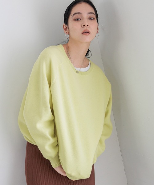 LOWRYS FARM（ローリーズファーム）の「スウェットライクニット　581146（ニット/セーター・レディース・レッド/チャコールグレー/グレー/イエロー・FREE）」の15枚目の写真