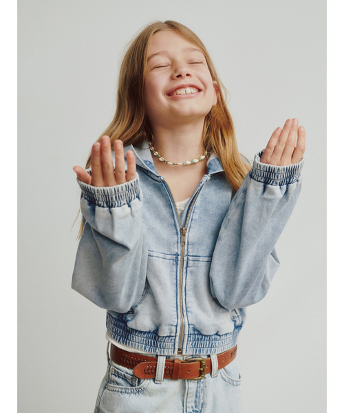 GAP ギャップ 1969 デニム M-65 フィッシュテイルパーカー L セール】ニットデニム ジップアップパーカー (キッズ)（その他