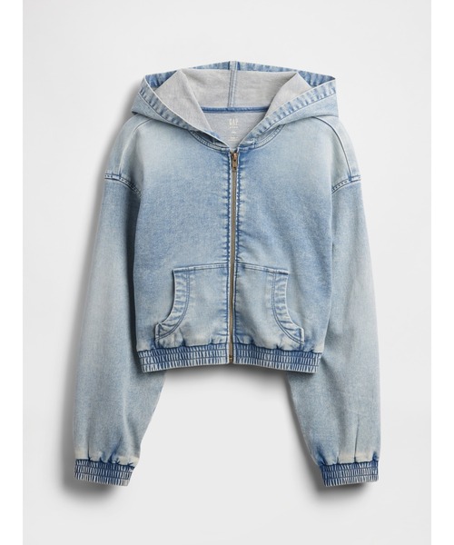 80s \"HI GEAR\" デニム ジップアップパーカー 短丈 デニムジャケット 80s HI GEAR デニム ジップアップパーカー 短丈 デニムジャケット