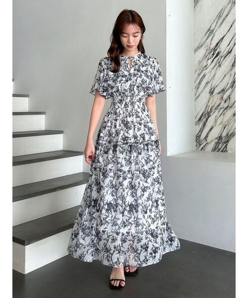 dazzlin watercolorflowerワンピース　S WEB限定追加】Watercolorflowerワンピース（ワンピース
