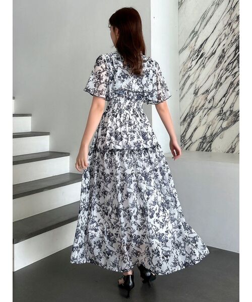 dazzlin watercolorflowerワンピース ダズリン dazzlin watercolorflowerワンピース （ブルー