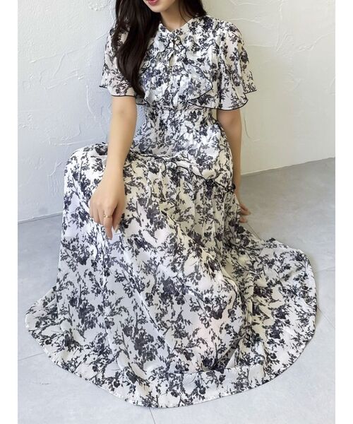 dazzlin watercolorflower ワンピース WEB限定追加】Watercolorflowerワンピース（ワンピース