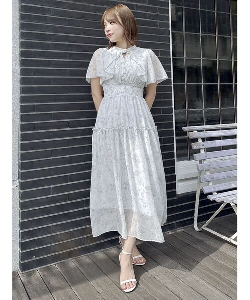 dazzlin watercolorflowerワンピース　S WEB限定追加】Watercolorflowerワンピース（ワンピース