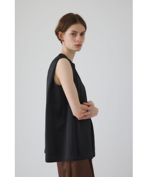 RIM.ARK(リムアーク)の「Satin chic vest サテンシックベスト(Tシャツ/カットソー・レディース・ブラウン/カーキ/ブラック・FREE)」の7枚目の写真