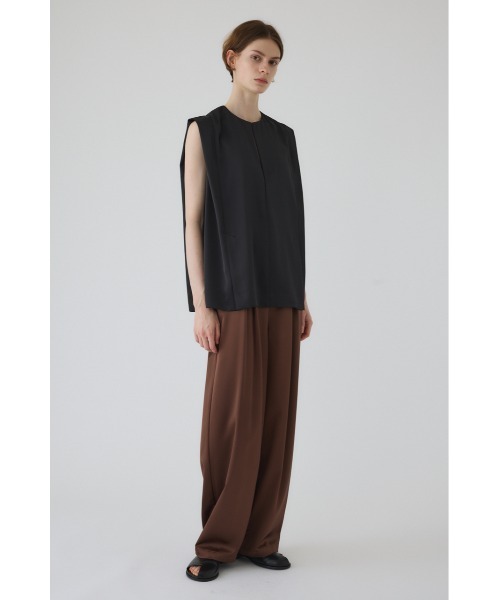 RIM.ARK(リムアーク)の「Satin chic vest サテンシックベスト(Tシャツ/カットソー・レディース・ブラウン/カーキ/ブラック・FREE)」の9枚目の写真