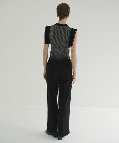 CLANE(クラネ)の「2WAY TUCK STRAIGHT PANTS(その他パンツ・レディース・アイボリー/ブラック/オレンジ/グレー・0/1/2)」の5枚目の写真