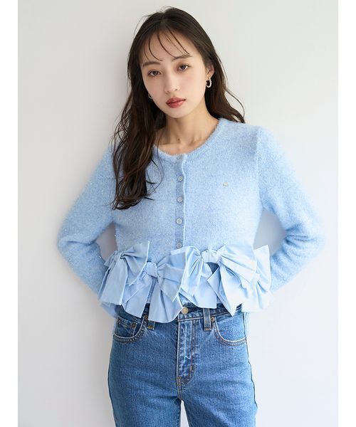 SNIDELニット セーター リボンモチーフカーディガン レディース SNIDEL ニット セーター リボンモチーフカーディガン レディース