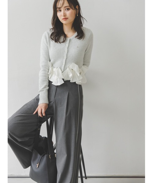 SNIDEL（スナイデル）の「リボンモチーフカーディガン（ニット