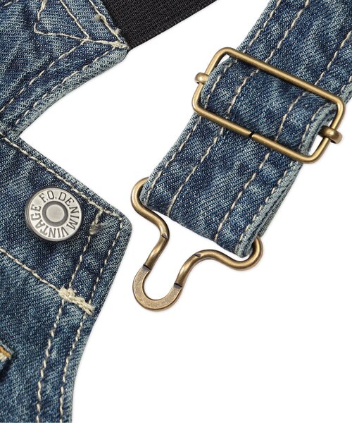 F.O.KIDS（エフオーキッズ）の「【ジュニア対応】エイジング加工　オーバーオール（サロペット/オーバーオール・キッズ・インディゴブルー/カーキ・80/90/100/110/120/130/140）」の12枚目の写真