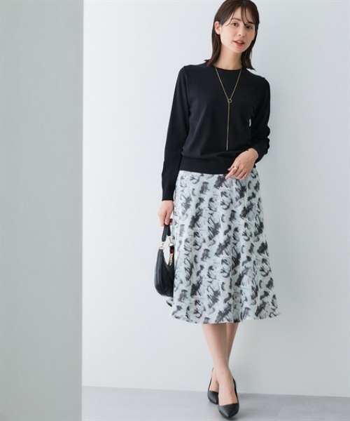 7days Life Styling(セブンデイズライフスタイリング)の「【UVカット】クルーネックニット (洗濯機OK)(ニット/セーター・レディース・ブラック/杢グレー/ブルー/ベージュ・3L/LL/L/M/S)」の6枚目の写真