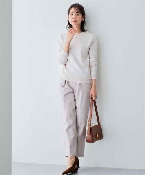7days Life Styling(セブンデイズライフスタイリング)の「【UVカット】クルーネックニット (洗濯機OK)(ニット/セーター・レディース・ブラック/杢グレー/ブルー/ベージュ・3L/LL/L/M/S)」の10枚目の写真