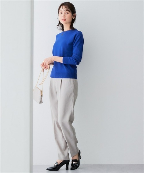 7days Life Styling(セブンデイズライフスタイリング)の「【UVカット】クルーネックニット (洗濯機OK)(ニット/セーター・レディース・ブラック/杢グレー/ブルー/ベージュ・3L/LL/L/M/S)」の13枚目の写真