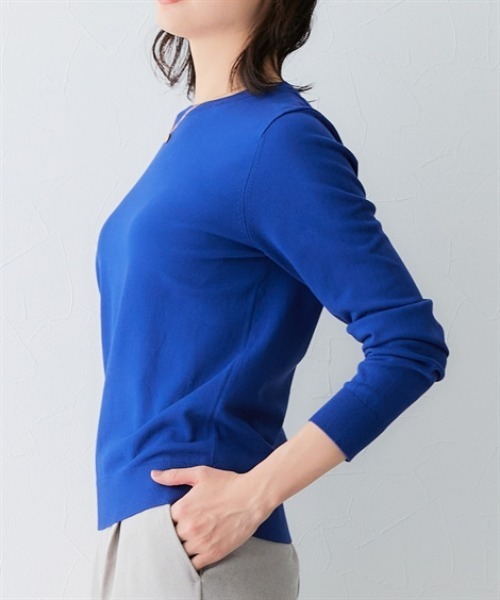 7days Life Styling(セブンデイズライフスタイリング)の「【UVカット】クルーネックニット (洗濯機OK)(ニット/セーター・レディース・ブラック/杢グレー/ブルー/ベージュ・3L/LL/L/M/S)」の16枚目の写真