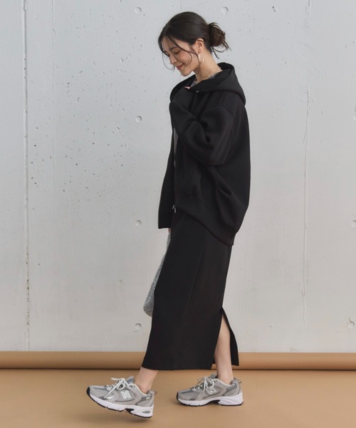 Doux archives（ドゥアルシーヴ）の「ボンディングタイトスカート（スカート・レディース・ブラック/ブラウン/グレイッシュベージュ・36/38）」の15枚目の写真