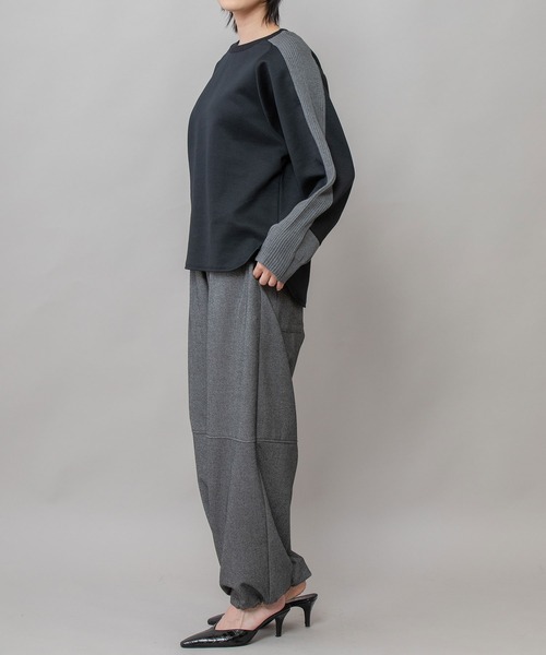 美品 21aw kolor ダンボール ニット ドッキング スウェット シャツ 美品 21aw kolor ダンボール ニット ドッキング スウェット