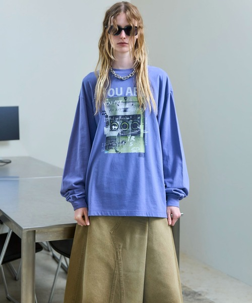 MAISON SPECIAL(メゾンスペシャル)の「Laundry Photo Long Sleeve T-shirt/ランドリーフォトロンTEE(Tシャツ/カットソー・レディース・パープル/ライトグレー/チャコールグレー/クリーム・FREE)」の9枚目の写真