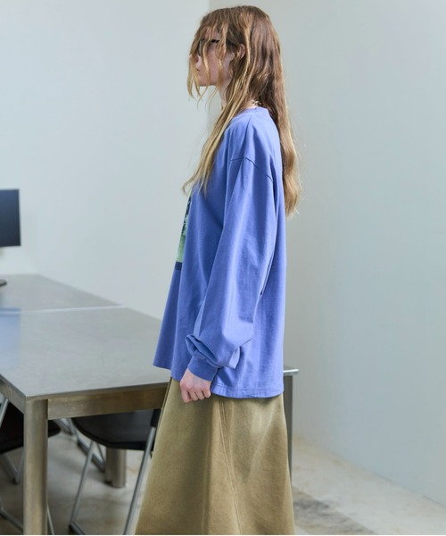 MAISON SPECIAL(メゾンスペシャル)の「Laundry Photo Long Sleeve T-shirt/ランドリーフォトロンTEE(Tシャツ/カットソー・レディース・パープル/ライトグレー/チャコールグレー/クリーム・FREE)」の10枚目の写真