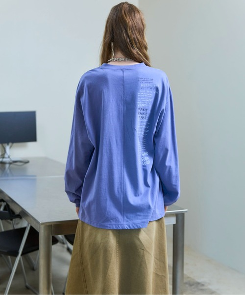 MAISON SPECIAL(メゾンスペシャル)の「Laundry Photo Long Sleeve T-shirt/ランドリーフォトロンTEE(Tシャツ/カットソー・レディース・パープル/ライトグレー/チャコールグレー/クリーム・FREE)」の11枚目の写真