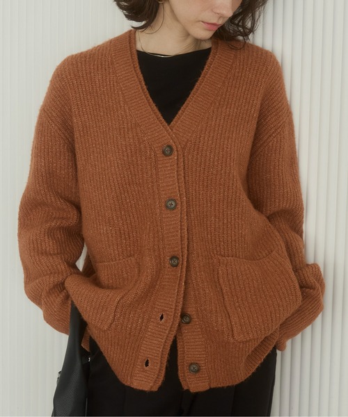 セール】レイヤードデザイン オーバーサイズ Vネック ニット