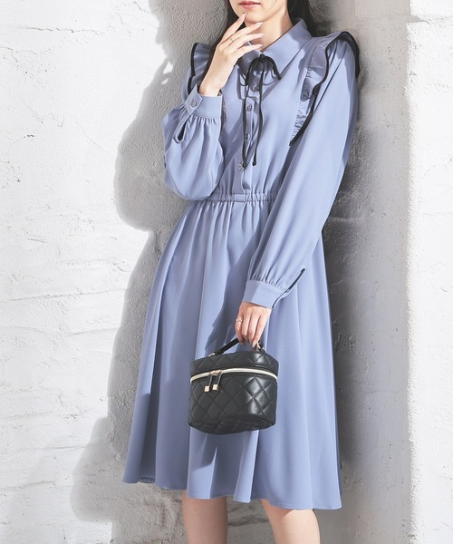 セール】リボン付フリルワンピース（ワンピース）｜Honeys（ハニーズ