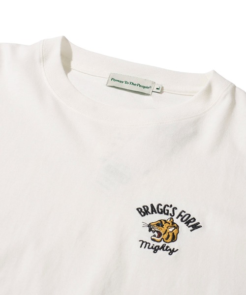 セール】【POWER TO THE PEOPLE】トラ刺繍ロングスリーブTシャツ / 袖