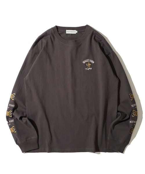 セール】【POWER TO THE PEOPLE】トラ刺繍ロングスリーブTシャツ
