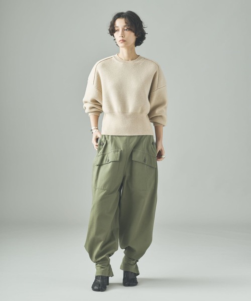 Curensology（カレンソロジー）の「Curensology(カレンソロジー)/＜C.S.G＞ウールジップニットプルオーバー（ニット/セーター・レディース・ベージュ/カーキ/グレー・FREE）」の7枚目の写真