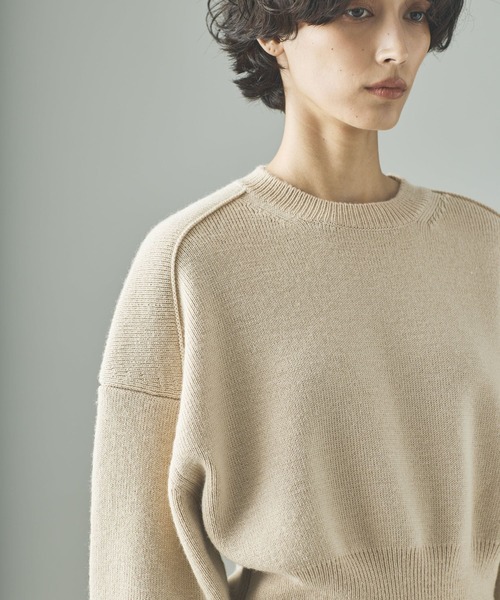 Curensology（カレンソロジー）の「Curensology(カレンソロジー)/＜C.S.G＞ウールジップニットプルオーバー（ニット/セーター・レディース・ベージュ/カーキ/グレー・FREE）」の12枚目の写真