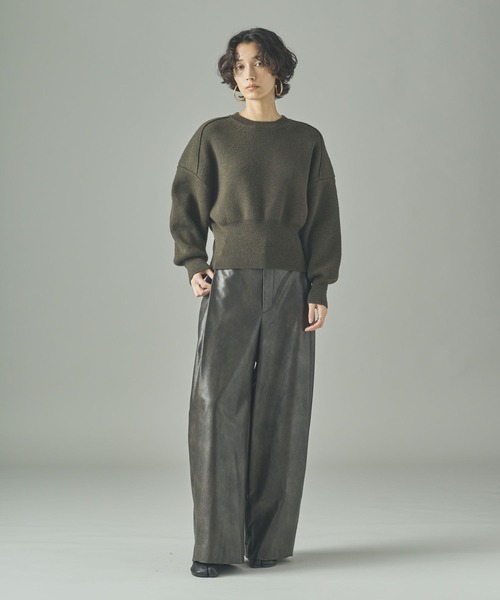 Curensology（カレンソロジー）の「Curensology(カレンソロジー)/＜C.S.G＞ウールジップニットプルオーバー（ニット/セーター・レディース・ベージュ/カーキ/グレー・FREE）」の18枚目の写真