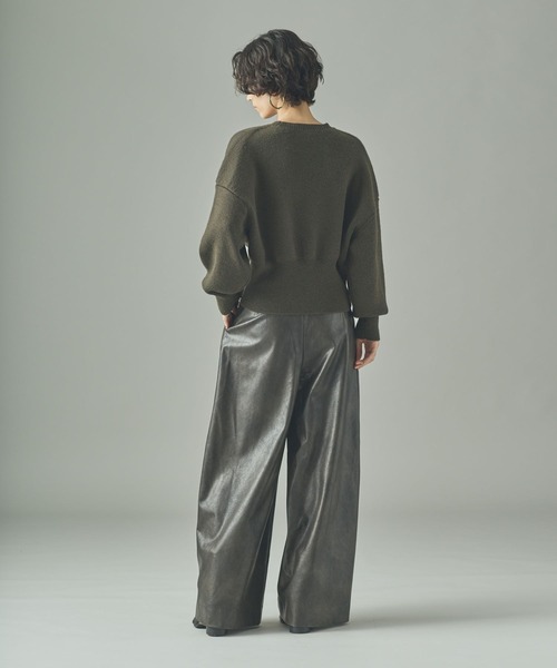 Curensology（カレンソロジー）の「Curensology(カレンソロジー)/＜C.S.G＞ウールジップニットプルオーバー（ニット/セーター・レディース・ベージュ/カーキ/グレー・FREE）」の19枚目の写真